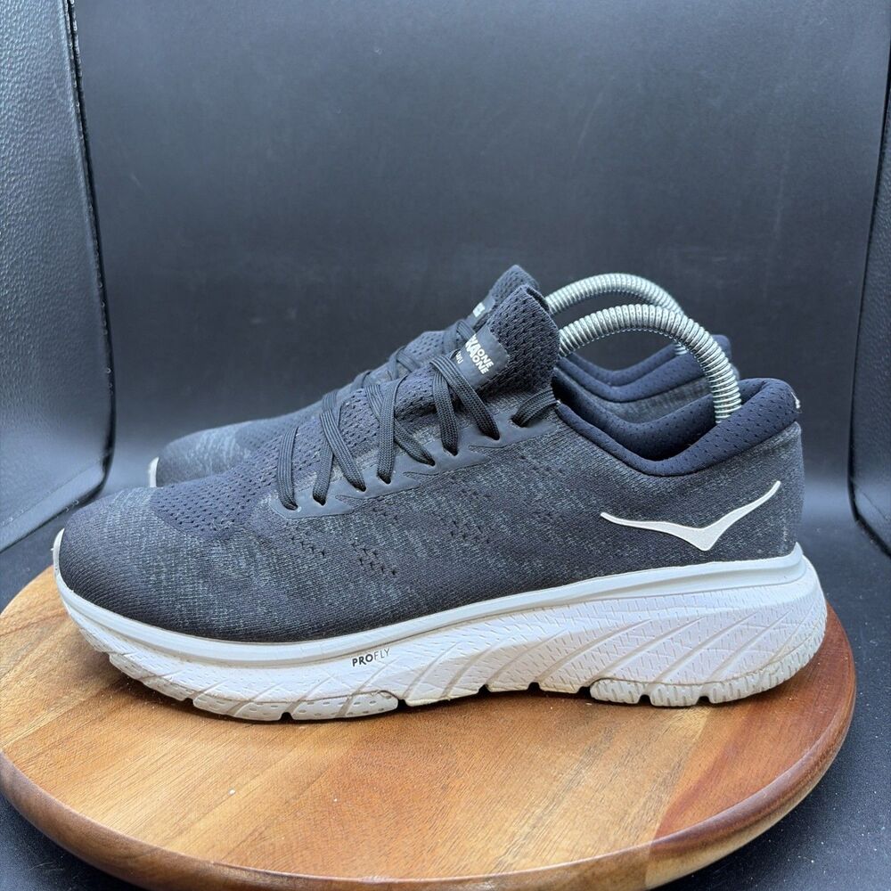 Hoka One One Cavu 3 Womens Size 9 Running Shoes Black Sneakers 1106482 BWHT